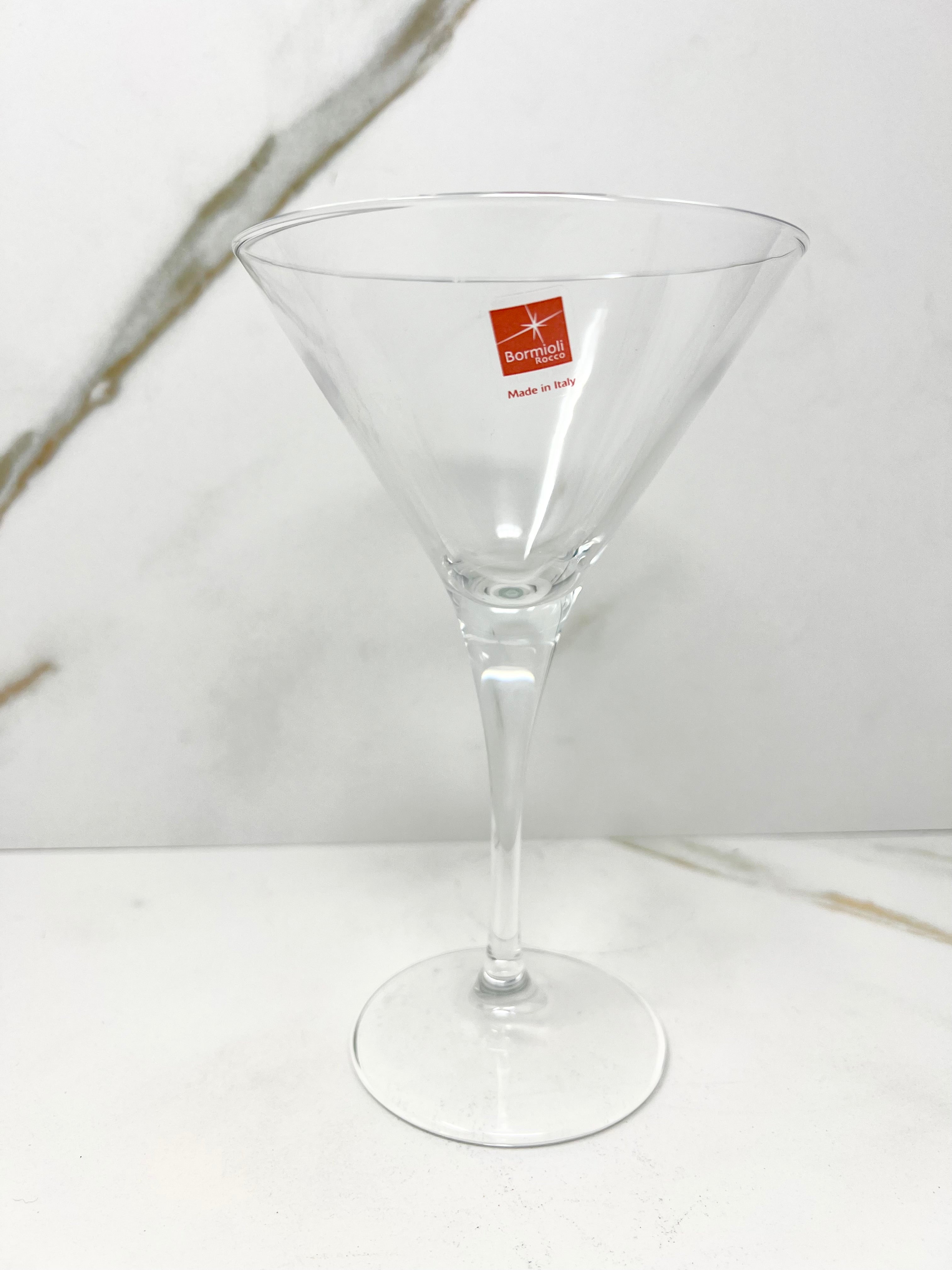 Viski Stemmed Crystal Martini Glasses -Stemmed Martini Cocktail Glass Gift  Set 