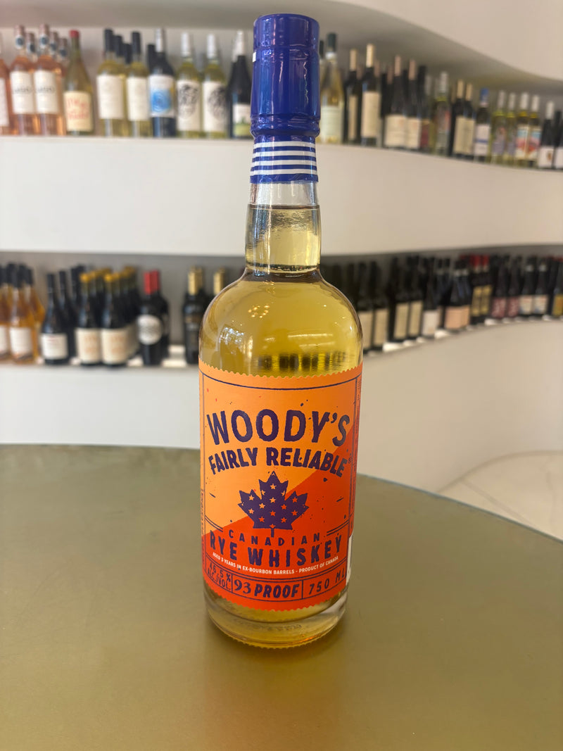 Woody's Fairly Reliable Canadian Rye Whiskey, 750ML, Canada