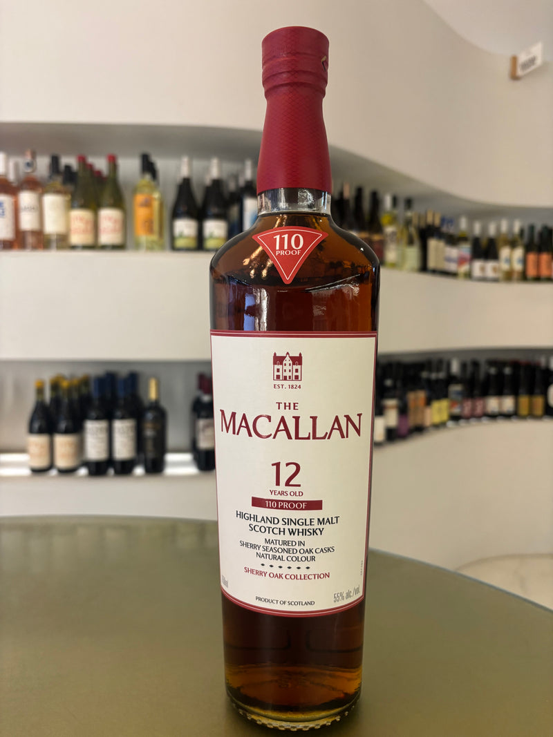 Macallan Single Malt Scotch Whiskey Sherry Cask 12 Year, Scotland, 750ml