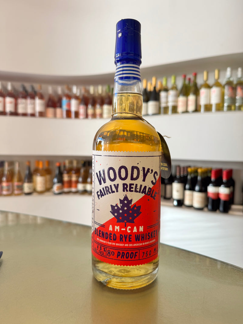 Woody's Fairly Reliable Am-Can Blended Rye Whiskey, Minnesota, 750mL
