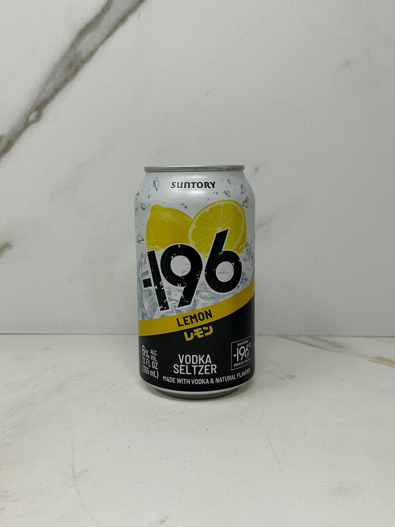 Suntory 196 Vodka Seltzer, Lemon, 355ml