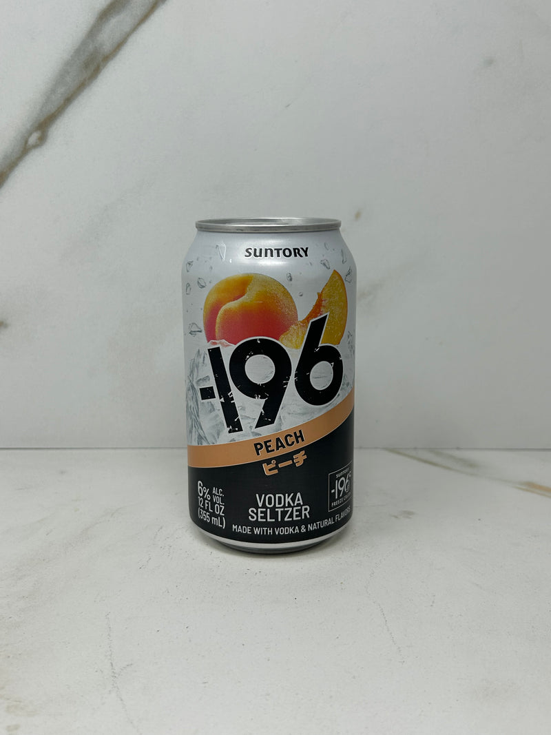 Suntory 196 Vodka Seltzer, Peach, 355ml
