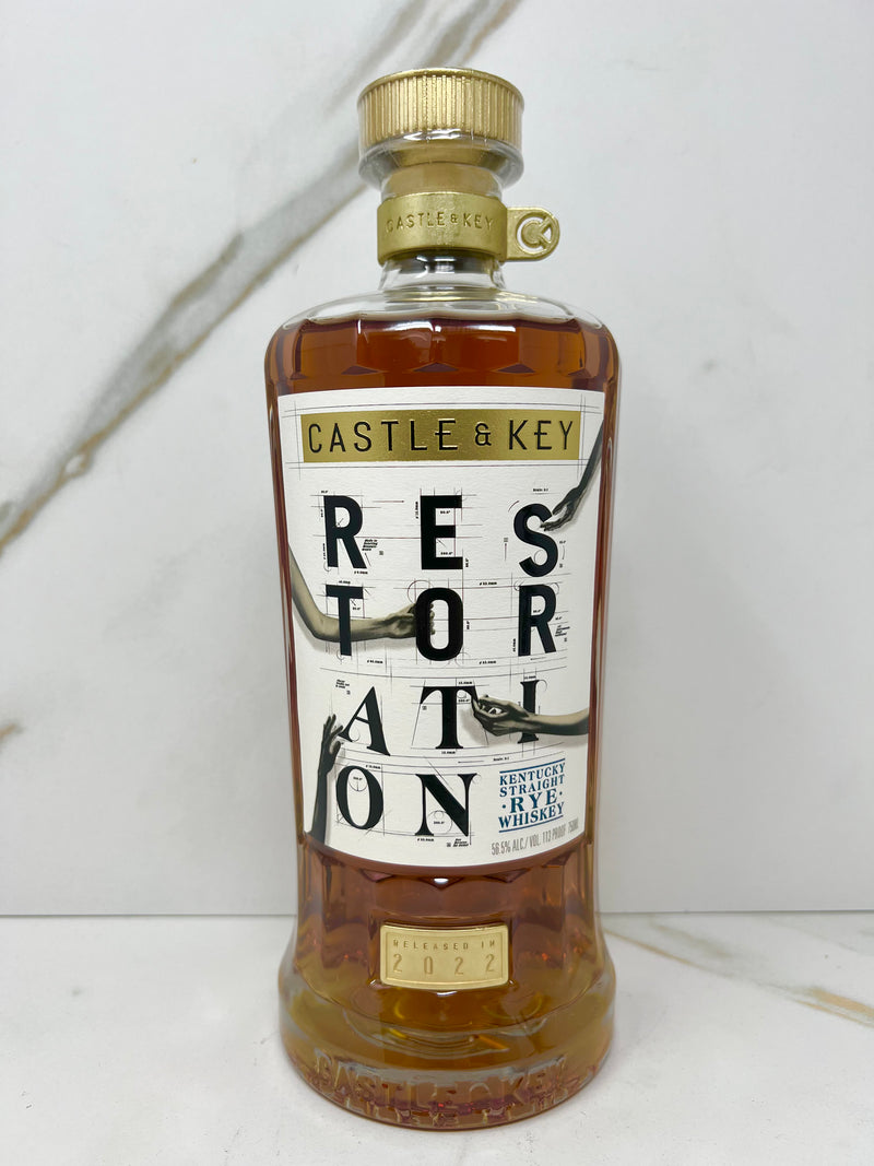 Castle & Key, 'Restoration' Kentucky Straight Rye Whiskey, Kentucky, 750mL